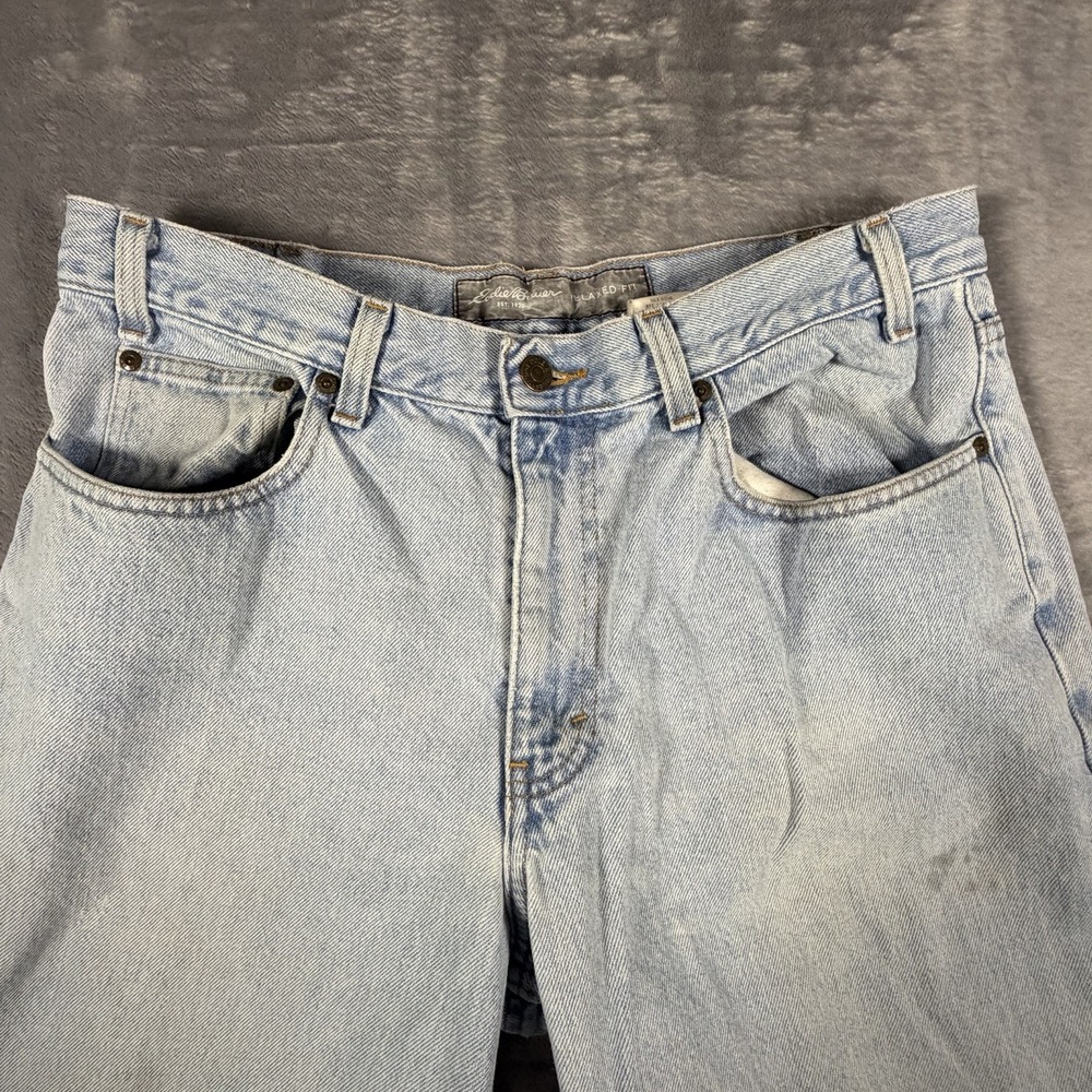 Vintage Eddie Bauer Jeans Men's 36x34 Fits 34x33 Relaxed Baggy Skate Grunge 90s - Picture 6 of 16